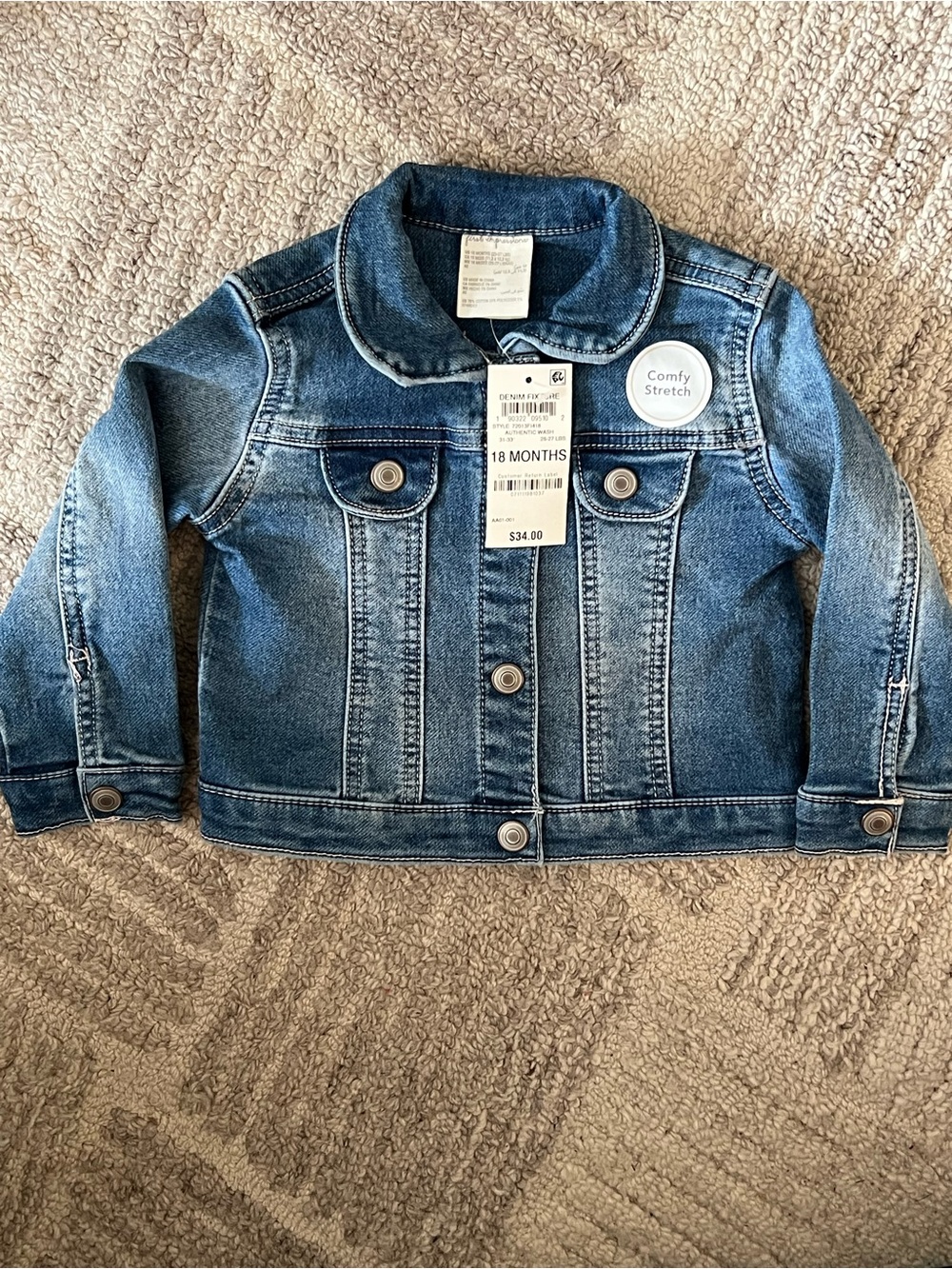 NWT first impressions denim jean jacket